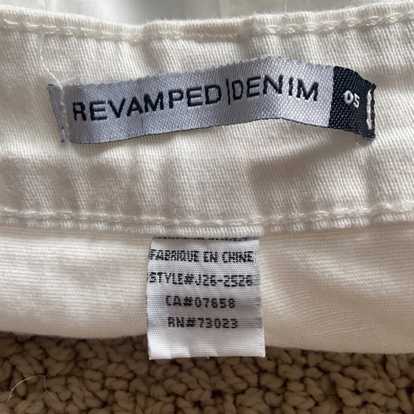 White Jean Skirt with Red, White and Blue detailing - Picture 6 of 6